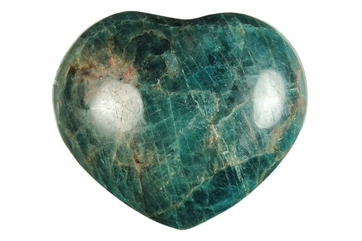 Polished Blue Apatite Heart - Madagascar #246477